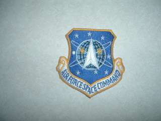 MILITARY PATCH COLORED US AIR FORCE SPACE COMMAND NEW OLD STOCK  