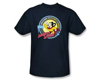 Mighty Mouse Planet Cheese Cartoon Retro Classic T Shirt Tee  