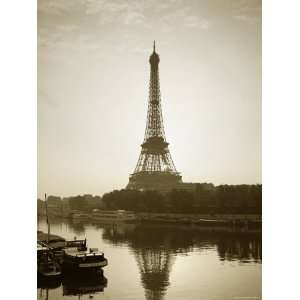 Eiffel Tower and the Seine River at Dawn, Paris, France Photographic 