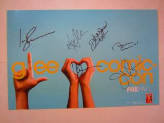 SDCC Comic Con GLEE Poster FOX Cast Signed Auto Darren Criss Jenna 