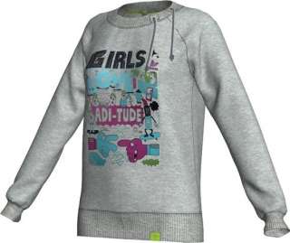 Adidas Originals Trefoil Womens Grey Sweater Sweatshirt Jumper 