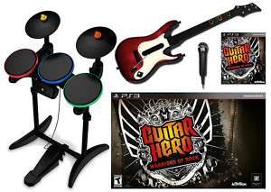 Guitar Hero WARRIORS OF ROCK Super Bundle PS3 Set Game 047875961401 