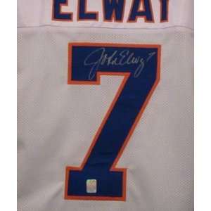  Signed John Elway Jersey   NEW Home White: Sports 