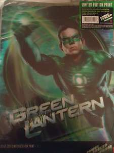 WARNER BROS. GREEN LANTERN LIMITED EDITION 3 D PRINT WITH COA  