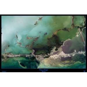  Key Largo, Florida Satellite Poster Map/print 36x24 