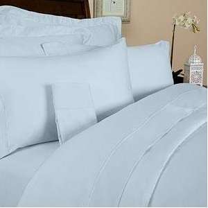King Size 550 Thread Count Solid Blue Sheet Set 100 % Egyptian Cotton 