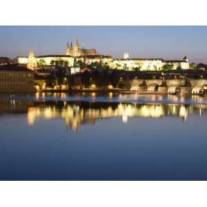  Evening Reflection in River Vltava, Prague, Czech Republic 