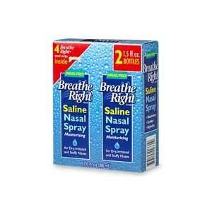 Breathe Right Saline Nasal Spray, 1.5 Ounces (2 Bottles)