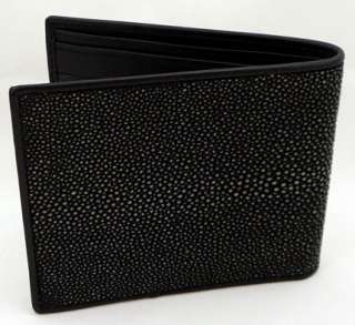   POLISHED REAL GENUINE STINGRAY SKIN LEATHER MENS WALLET BIFOLD NEW