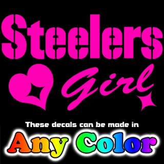 Hot Pink Steelers 3 inch Logo Decals Window Stickers  