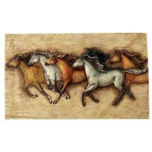  Wall Decor with Running Horses Design