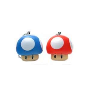  Super Mario Brothers: Mushiroom SOUND Key Chain Set (Blue 
