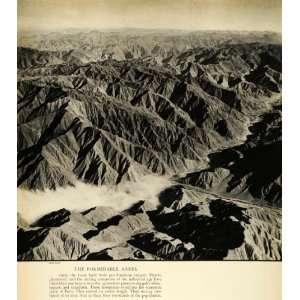  1938 Print Andes Mountains Leigh Irwin Landscape Peru 