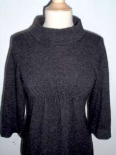 EXCELLENT VINCE CHARCOAL GRAY BLACK 100% CASHMERE SWEATER DRESS TUNIC 