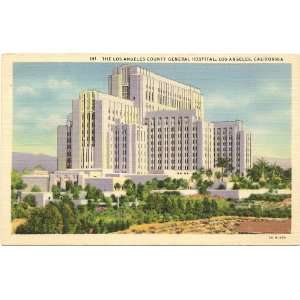 Vintage Postcard The Los Angeles County General Hospital Los Angeles 