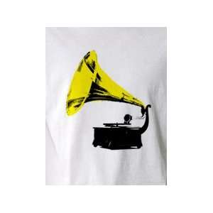  Vintage Gramophone pop art graphic T shirt (Mens Large 