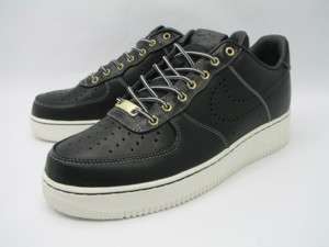 DS NIKE AIR FORCE 1 LOW PREMIUM BLACK 11 boot leather  
