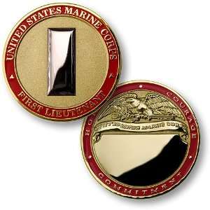   Marines First Lieutenant Engravable Challenge Coin: Everything Else