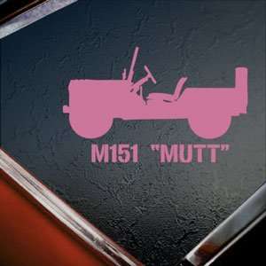  M151 Mutt Vietnam Era Jeep Top Down Pink Decal Car Pink 