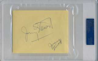 RONALD REAGAN JIMMY STEWART ALBUM PAGE PSA DNA AUTOGRAPHED SIGNED 