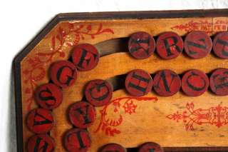 L105 ANTIQUE 1886 WOODEN CRESS BOARD GAME / WORD GAME  