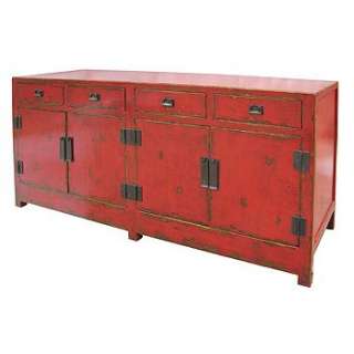 Shanxi large Asian Sideboard 4 Door 4 Drawer Red new  