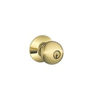   F80 605 Bright Brass Storeroom Lock Orbit Style Knob