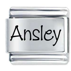  Name Ansley Gift Laser Italian Charm: Pugster: Jewelry