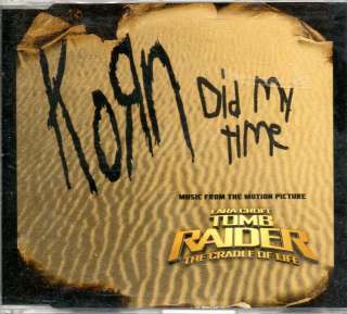 Korn   Did My Time   3 Track CD 2003 Tomb Raider  