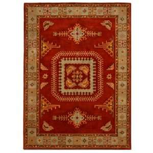  Hand Tufted Tempest Red / Olive Green Traditional Area Rug 