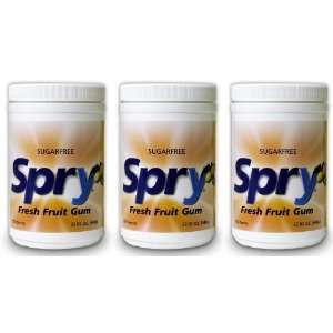  Xlear Spry 600ct Fresh Fruit Xylitol Gum 3 PACK SAVINGS 