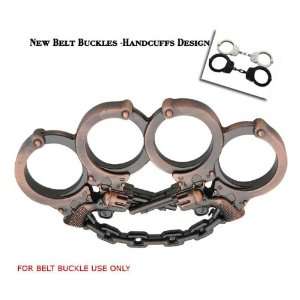 Antique Copper Handcuff Revolver Brass Knuckles Style Knuckle Duster 