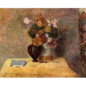   name Flowers and Japanese Book, By Gauguin Paul