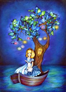 Alice in Wonderland ~ Dark Fairy Tale Fantasy Painting~Modern 