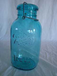 BLUE BALL IDEAL BIG A6 GLASS JAR W/ LID  
