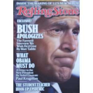   Stone Magazine January 22 2009 Bush Apologizes 