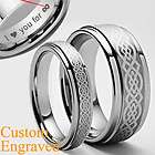 Custom His & Her Celtic TUNGSTEN CARBIDE RING Set Wedding Bands