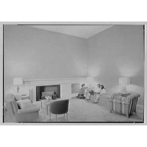   Hall, Towson, Maryland. Living room, to fireplace 1942