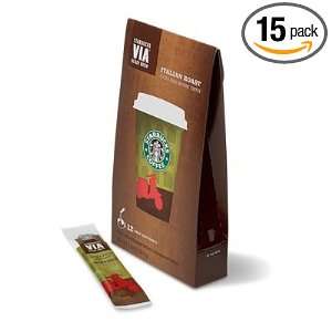 Starbucks VIA Ready Brew Italian Roast Coffee 12 Single Serve Packets 