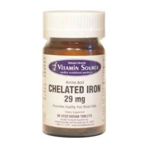  Vitamin Source Chelated Iron Veg Tablets Health 