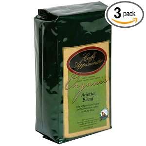 Caffe Appassionato Organic Shade Grown Arietta Blend Ground Coffee, 12 