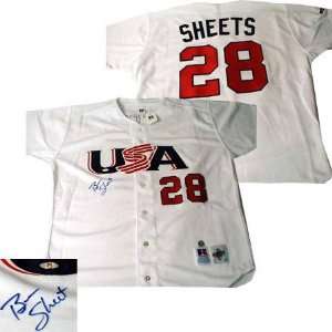    Ben Sheets Autographed Team USA Olympic Jersey: Sports & Outdoors