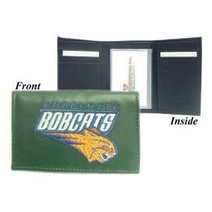  Charlotte Bobcats Embroidered Leather Tri Fold Wallet 