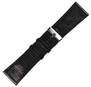 Mens Flat Stitched Anti Allergic Calf Leather Watch Strap