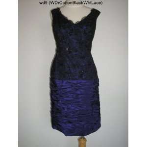  Lace Black Top Taffeta Shirring Dress, size 8 Everything 