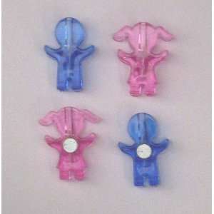   Magnetic Memo Clips 4 Pack Blue and Pink   Boy, Girl
