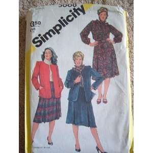 WOMENS SKIRT, BLOUSE & LINED CARDIGAN JACKET SIZE 40 SIMPLICITY SEWING 