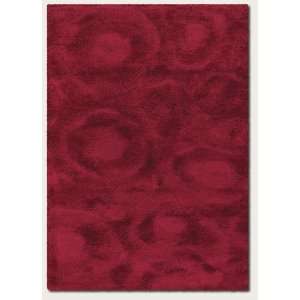  27 x 411 Area Rug Textured Circle Pattern in Red: Home 