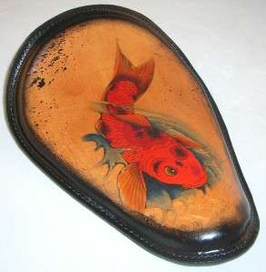 Tattoo Leather Koi Motorcycle Spring Solo Seat Harley Chopper Frame 