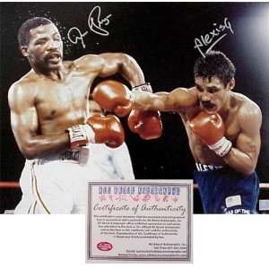  Aaron Pryor and Alexis Arguello 16x20 Dual Autographed 